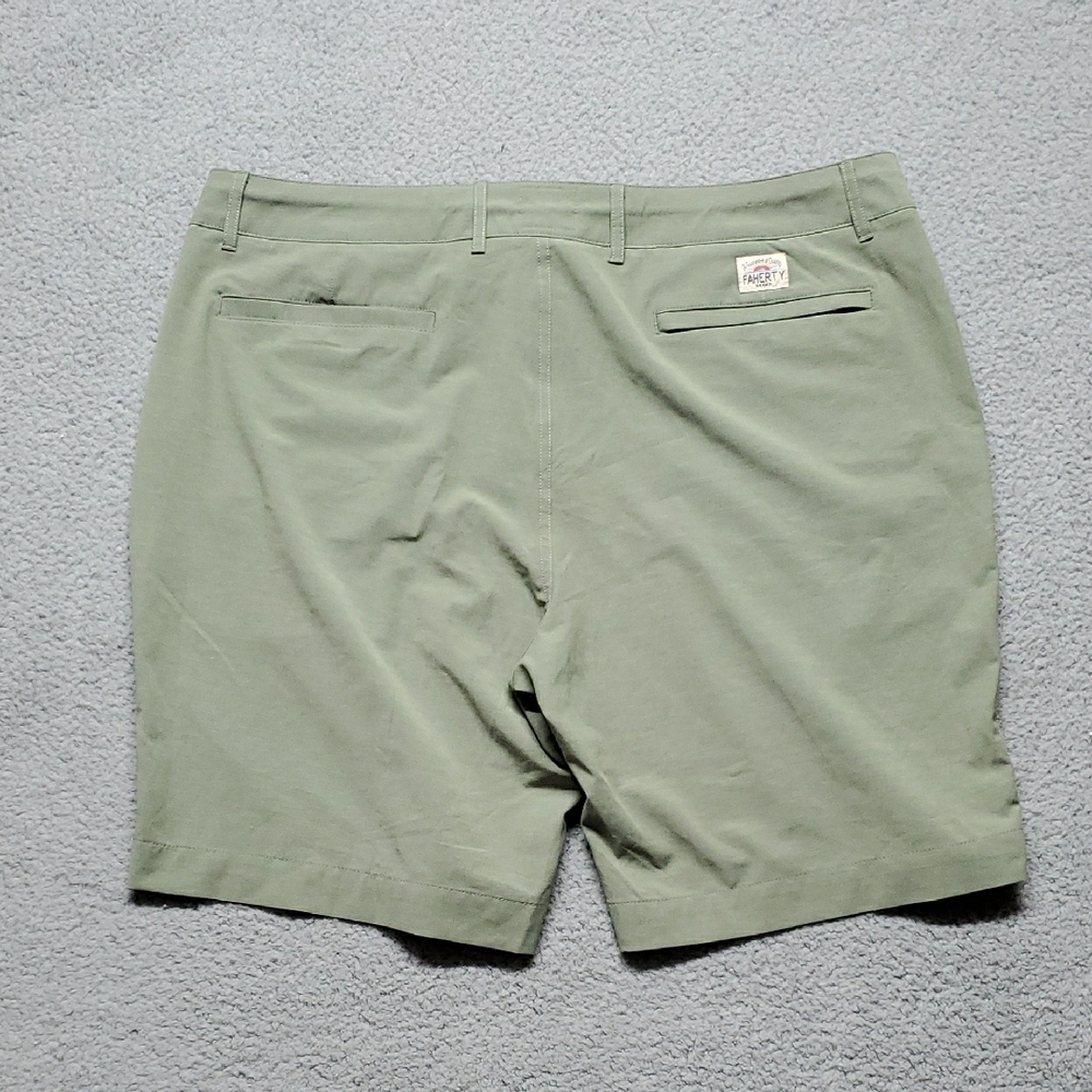 Faherty Light Sage Green Flat-Front Drawstring Sh… - image 2